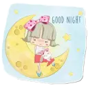 Cute Good Night - WASticker