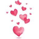 Corazones hearts amor - WASticker