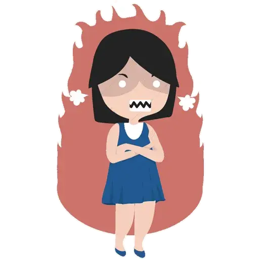 Angry Girl sticker