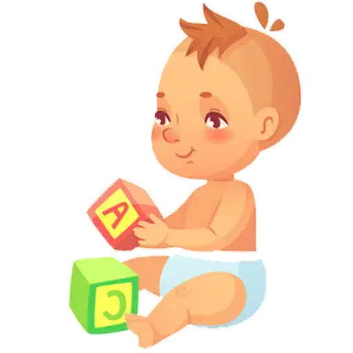 Baby Playing 2 sticker