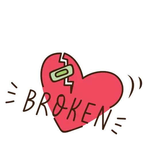 Broken Heart sticker