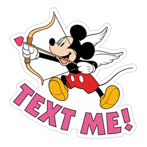 Mickey And St. Valentine sticker