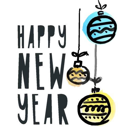 Happy New Year sticker