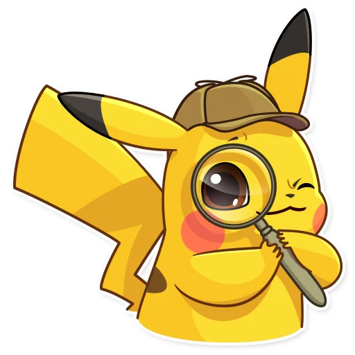 Pikachu Detective sticker