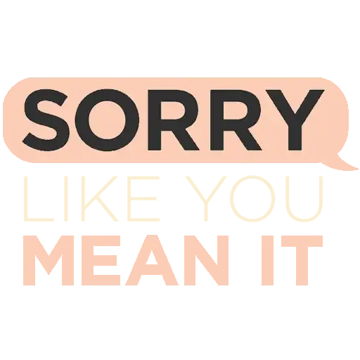 Sorry sticker