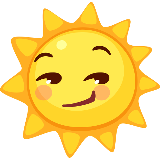 Sun Emoji sticker